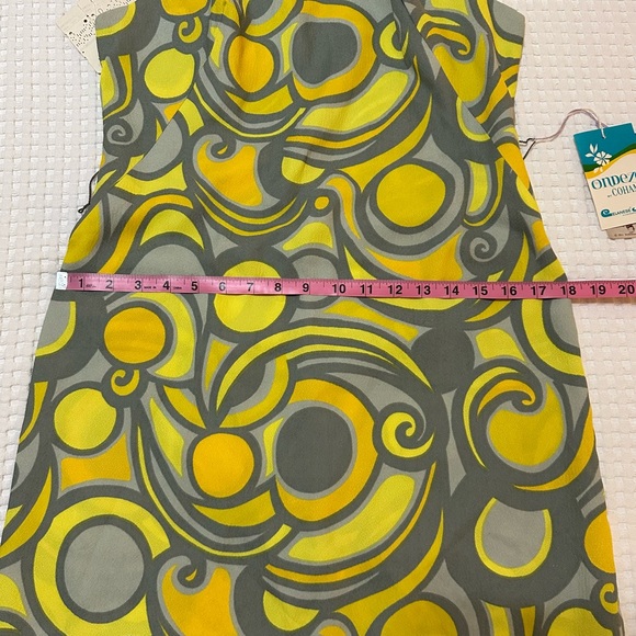 Vintage 1960s Psychedelic Mod Hostess Mini Dress Deadstock Women’s Size 12P NWT - Picture 11 of 11